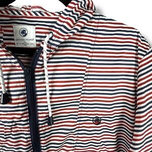 Southern Proper Men's LG Lightweight Packable Hooded Windbreaker‎ Striped Anorak